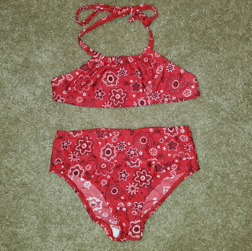 LIKE NEW Koala Kids Red Bandana Bikini Sz 24 months